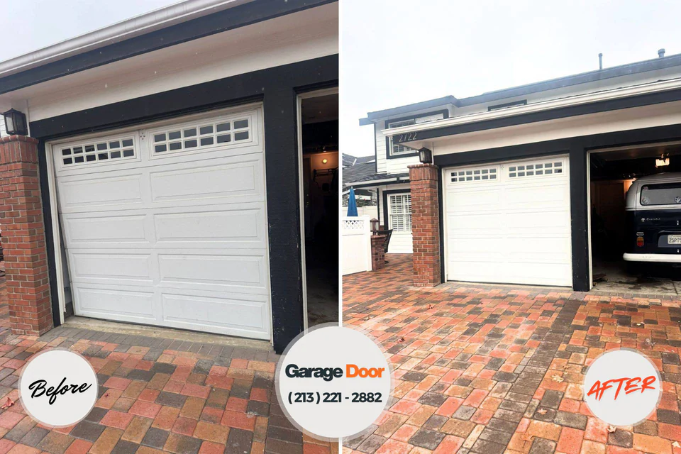 Before and after: garage door repair Holiday City-Berkeley, NJ